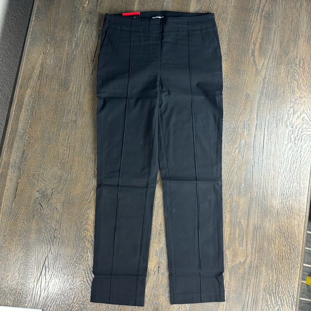 NWT HILARY RADLEY™️ Ladies' Black Pintuck Pull-on Slim Leg Ankle Pants